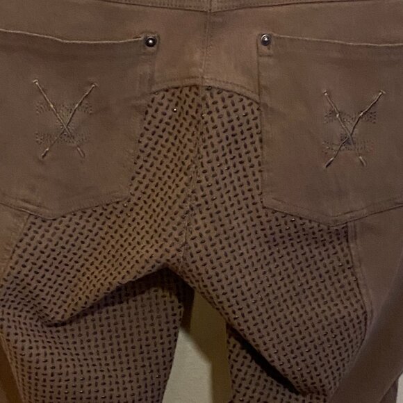Goode Rider Vogue Jean Breeches | Size 30R | Brown Full Seat Silicone Grip - Picture 3 of 12